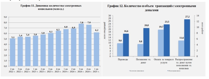 Оборот рынка электронных кошельков в I квартале достиг 88 млрд сомов